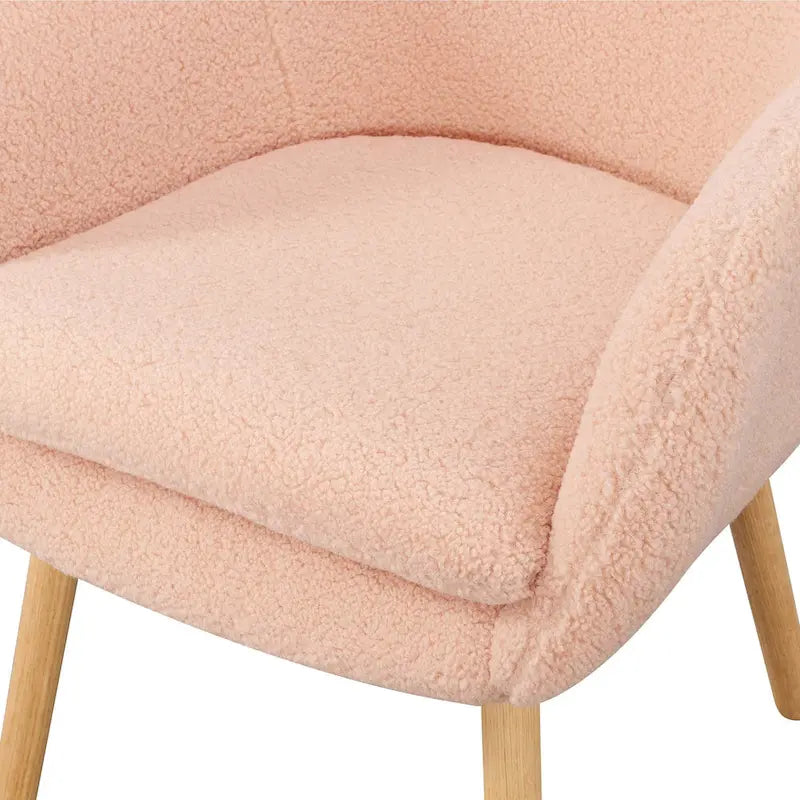 Take a Seat Charlotte Wingback Sherpa Accent Armchair