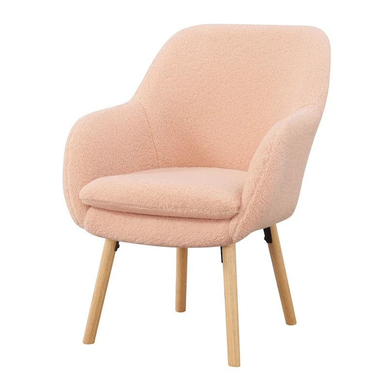 Take a Seat Charlotte Wingback Sherpa Accent Armchair