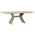 Hudson 79  Rectangular Reclaimed Pine Modern Honeycomb Pedestal Base Dining Table