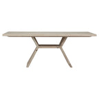 79  Rectangular Reclaimed Pine Modern Honeycomb Pedestal Base Dining Table