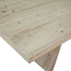 79  Rectangular Reclaimed Pine Modern Honeycomb Pedestal Base Dining Table