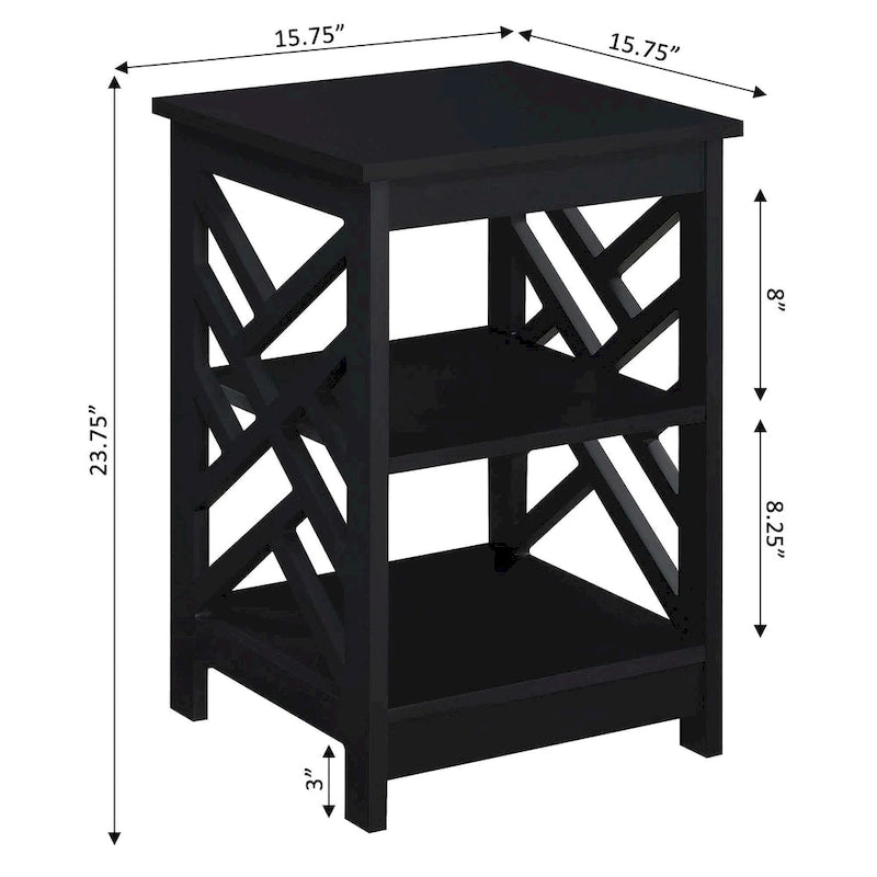 Convenience Concepts Titan End Table with Shelves