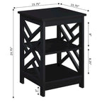 Convenience Concepts Titan End Table with Shelves
