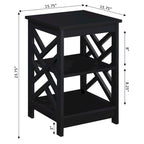 Convenience Concepts Titan End Table with Shelves