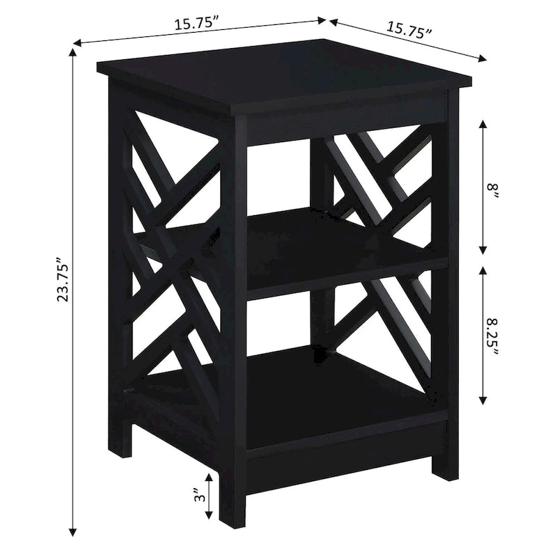 Convenience Concepts Titan End Table with Shelves