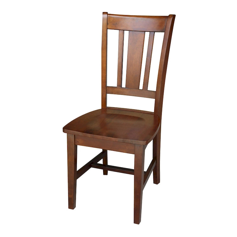 36 x 36 in. Solid Wood Dining Table with 4 Splatback Chairs - 5 Piece Set