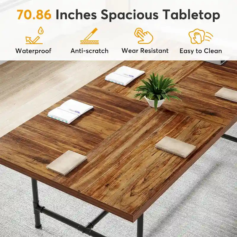 Rectangle Meeting Seminar Table for Conference Room, 70.8  W x 35.4  D
