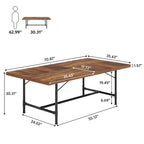 Rectangle Meeting Seminar Table for Conference Room, 70.8  W x 35.4  D