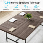 Rectangle Meeting Seminar Table for Conference Room, 70.8  W x 35.4  D