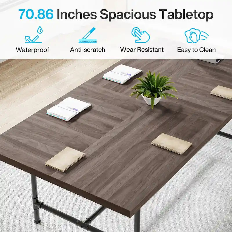 Rectangle Meeting Seminar Table for Conference Room, 70.8  W x 35.4  D