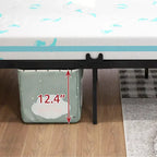 Metal Canopy Bed Frame with Ornate European Style Headboard & Footboard Sturdy Steel Fits Your Mattress Easy DIY