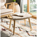 SAFAVIEH Zipora Beige/ Natural Mid-Century Bench - 11.8  x 24.6  x 15.4  - 12Wx25Dx15H