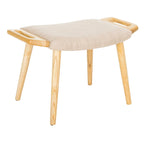 Zipora Beige/ Natural Mid-Century Bench - 11.8  x 24.6  x 15.4  - 12Wx25Dx15H
