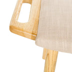 Zipora Beige/ Natural Mid-Century Bench - 11.8  x 24.6  x 15.4  - 12Wx25Dx15H