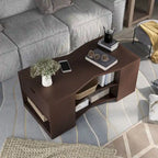 Orem Contemporary Brown 47-inch 6-shelf Coffee Table