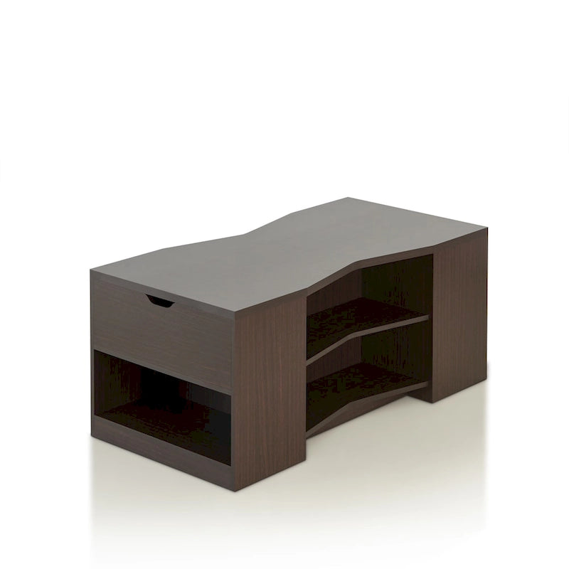 Orem Contemporary Brown 47-inch 6-shelf Coffee Table