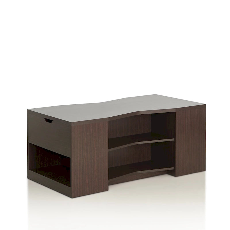 Orem Contemporary Brown 47-inch 6-shelf Coffee Table