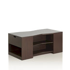 Orem Contemporary Brown 47-inch 6-shelf Coffee Table