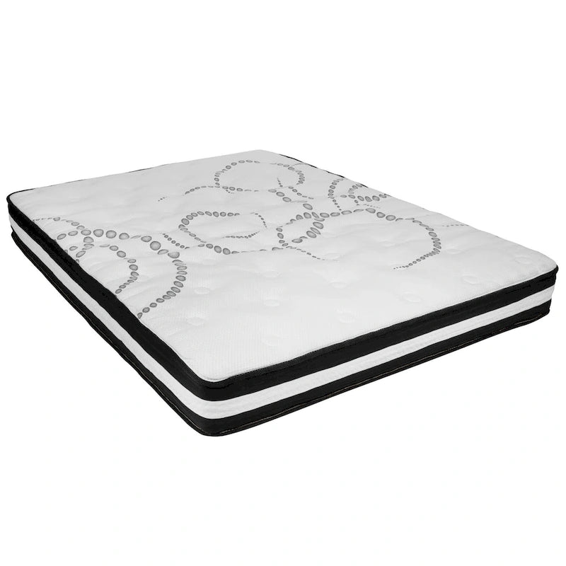 Tufted Platform Bed with 10 Inch Pocket Spring Mattress