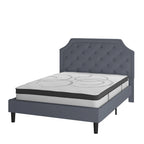 Tufted Platform Bed with 10 Inch Pocket Spring Mattress