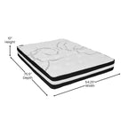 Tufted Platform Bed with 10 Inch Pocket Spring Mattress