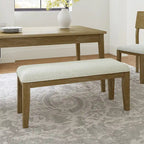 Sandra Rustic Farmhouse Design Solid Wood Dining Bench by HULALA HOME