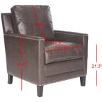 Kylee Peach Pink/ White Polyester Fabric Club Chair - 28.5  x 31.9  x 38.2  - 29Wx32Dx38H
