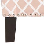 Kylee Peach Pink/ White Polyester Fabric Club Chair - 28.5  x 31.9  x 38.2  - 29Wx32Dx38H