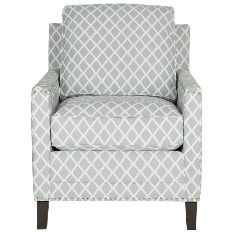 Kylee Peach Pink/ White Polyester Fabric Club Chair - 28.5  x 31.9  x 38.2  - 29Wx32Dx38H