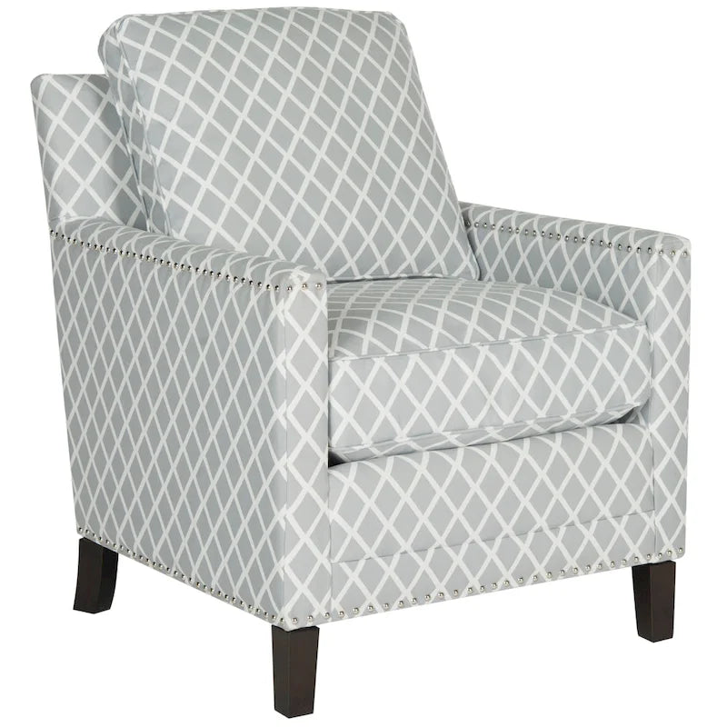 Kylee Peach Pink/ White Polyester Fabric Club Chair - 28.5  x 31.9  x 38.2  - 29Wx32Dx38H