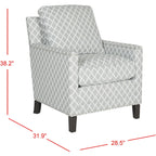 Kylee Peach Pink/ White Polyester Fabric Club Chair - 28.5  x 31.9  x 38.2  - 29Wx32Dx38H