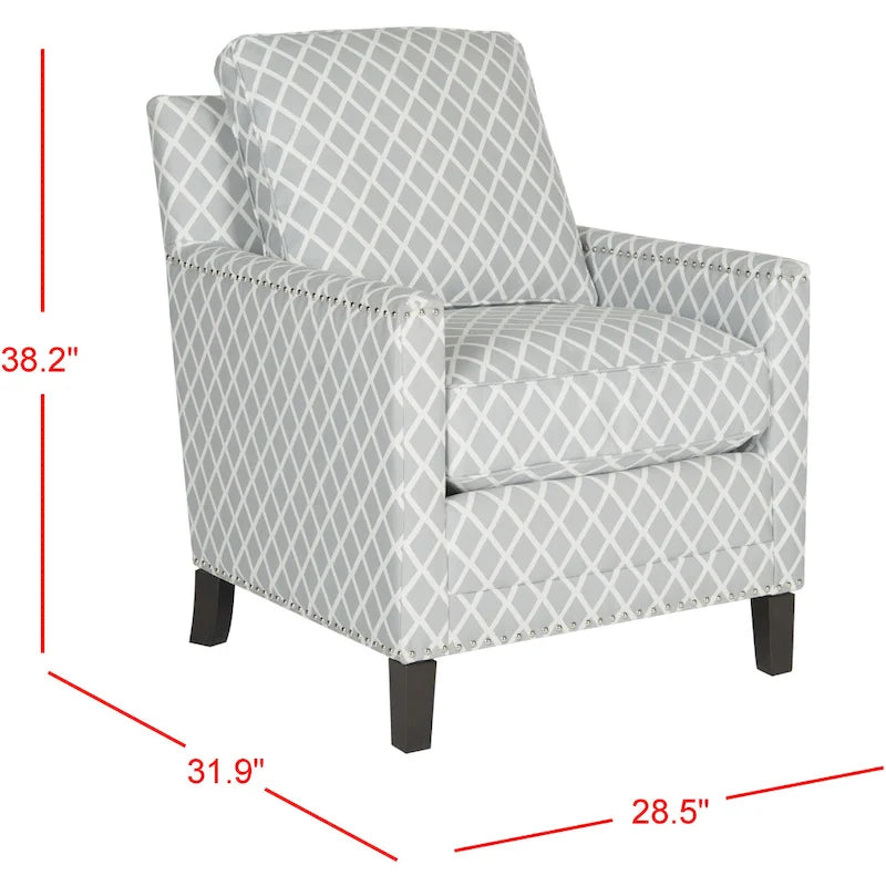 Kylee Peach Pink/ White Polyester Fabric Club Chair - 28.5  x 31.9  x 38.2  - 29Wx32Dx38H