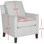 Kylee Peach Pink/ White Polyester Fabric Club Chair - 28.5  x 31.9  x 38.2  - 29Wx32Dx38H