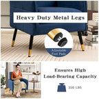 Costway Linen Fabric Accent Chair Modern Single Sofa Chair with Solid - See Details