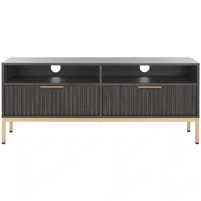 Alyse 2-Drawer 2-Shelf Entertainment Media Stand (Fits Up To 65  Flatscreen TV) - 60.4 In. x 15.6 In. x 24.8 In.