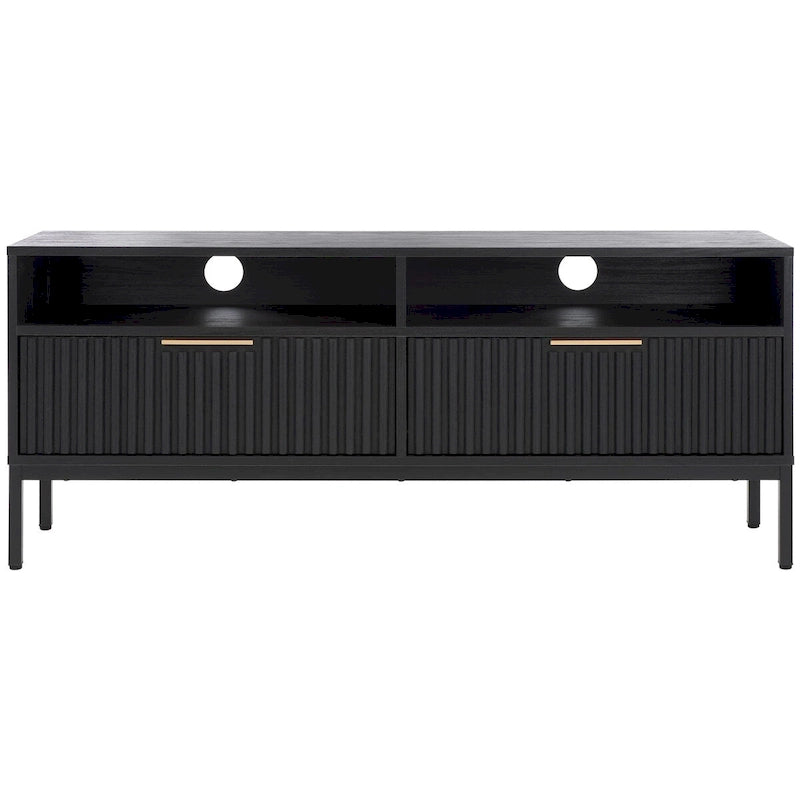 Alyse 2-Drawer 2-Shelf Entertainment Media Stand (Fits Up To 65  Flatscreen TV) - 60.4 In. x 15.6 In. x 24.8 In.