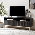 Alyse 2-Drawer 2-Shelf Entertainment Media Stand (Fits Up To 65  Flatscreen TV) - 60.4 In. x 15.6 In. x 24.8 In.
