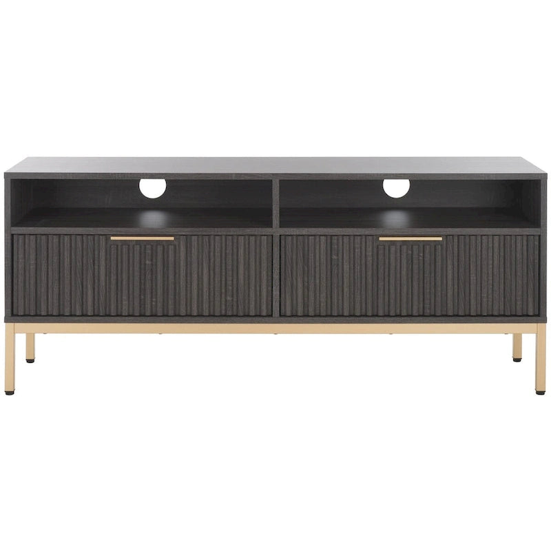 Alyse 2-Drawer 2-Shelf Entertainment Media Stand (Fits Up To 65  Flatscreen TV) - 60.4 In. x 15.6 In. x 24.8 In.