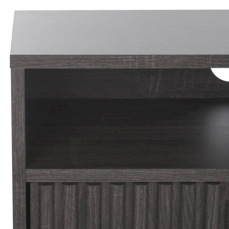 Alyse 2-Drawer 2-Shelf Entertainment Media Stand (Fits Up To 65  Flatscreen TV) - 60.4 In. x 15.6 In. x 24.8 In.