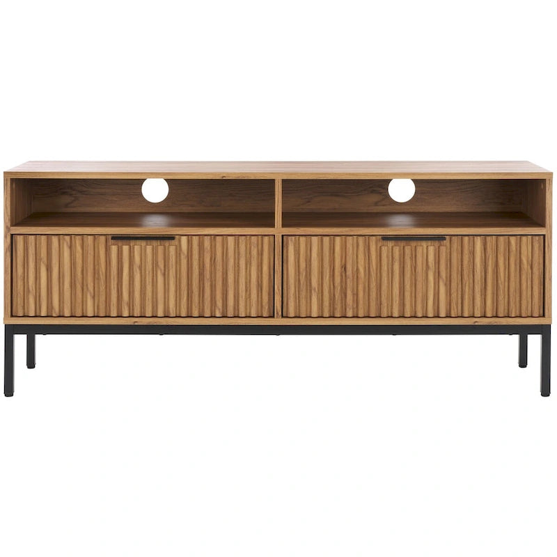 Alyse 2-Drawer 2-Shelf Entertainment Media Stand (Fits Up To 65  Flatscreen TV) - 60.4 In. x 15.6 In. x 24.8 In.