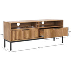 Alyse 2-Drawer 2-Shelf Entertainment Media Stand (Fits Up To 65  Flatscreen TV) - 60.4 In. x 15.6 In. x 24.8 In.