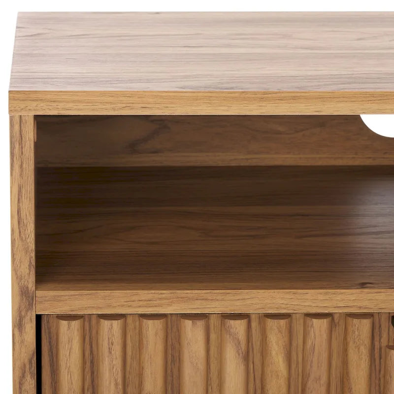 Alyse 2-Drawer 2-Shelf Entertainment Media Stand (Fits Up To 65  Flatscreen TV) - 60.4 In. x 15.6 In. x 24.8 In.