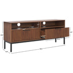 Alyse 2-Drawer 2-Shelf Entertainment Media Stand (Fits Up To 65  Flatscreen TV) - 60.4 In. x 15.6 In. x 24.8 In.