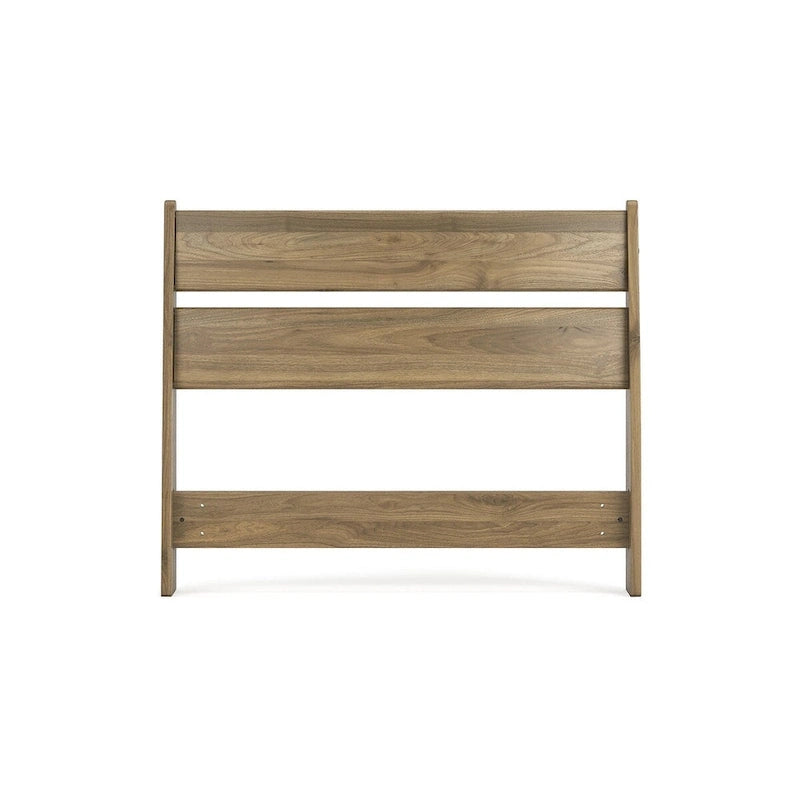 Signature Design Deanlow Honey Panel Headboard with Dresser and Nightstand