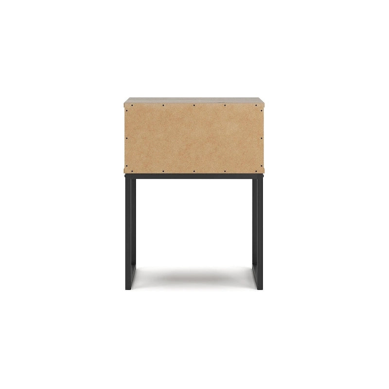 Signature Design Deanlow Honey Panel Headboard with Dresser and Nightstand