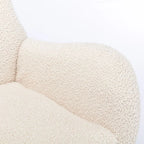Fabric Padded Seat Rocking Chair With High Backrest And Armrests