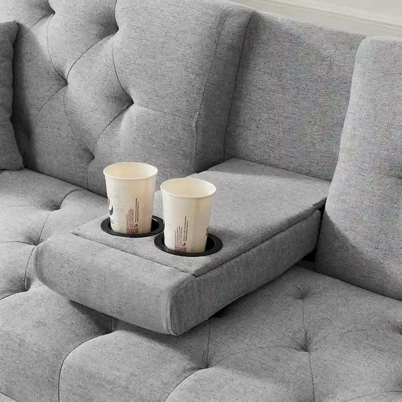 Linen Convertible Sofa