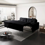 66.2  Queen Pull Out Sofa Bed with Storage and 2 Soft Pillows