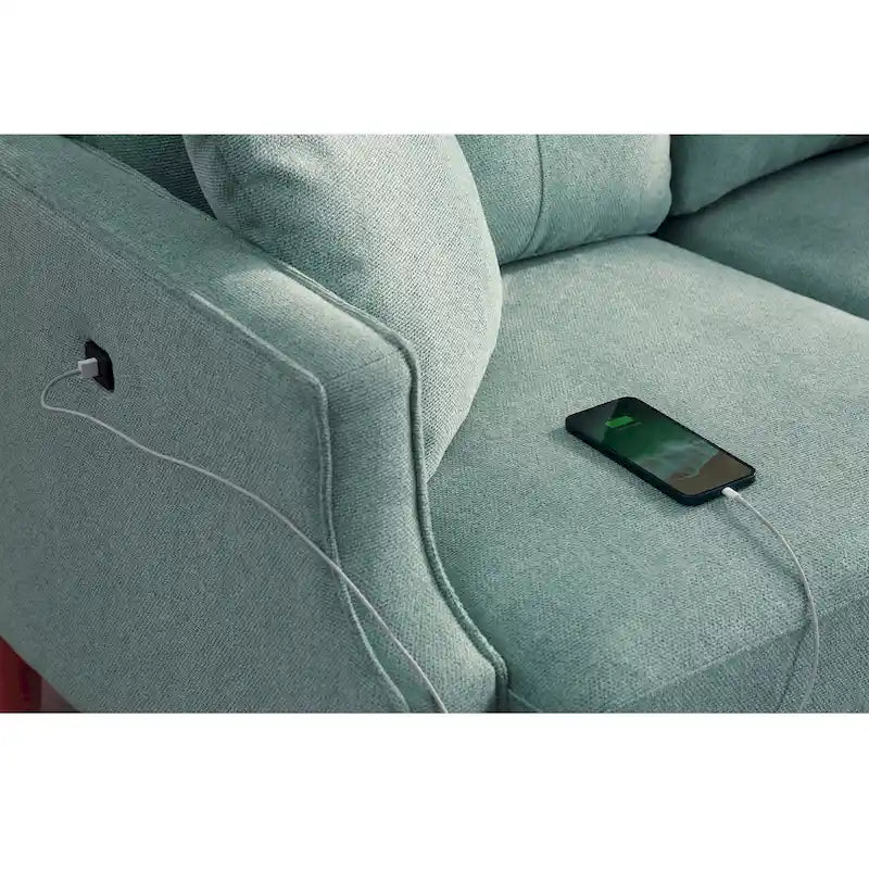 2 Seater Loveseat,USB Charge
