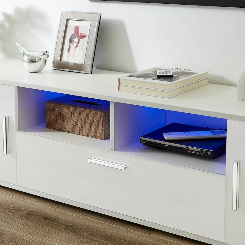 TVstand,TVCabinet,entertainment center TV station,TVconsole,console with LED light belt, light belt can be remote control